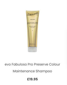 Evo fabuloso pro preserve colour maintenance shampoo