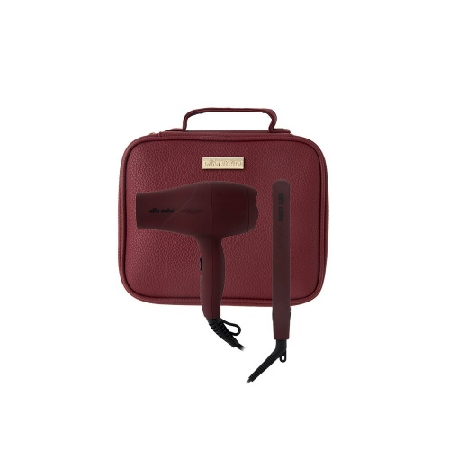 Alfa Italia Viaggio travel hairdryer and styler carrycase in Mulberry
