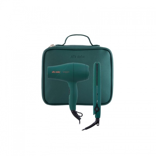 Alfa Italia Viaggio Travel Hairdryer and Styler Carrycase in Verde