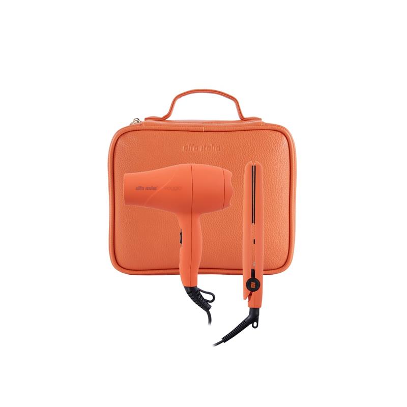 Alfa Italia Viaggio Travel Hairdryer and Styler Carrycase in Orange